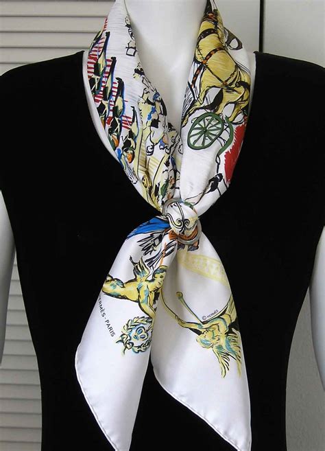 soiree de gala hermes scarf|HERMES Silk Soiree De Gala Scarf 90 Kaki .